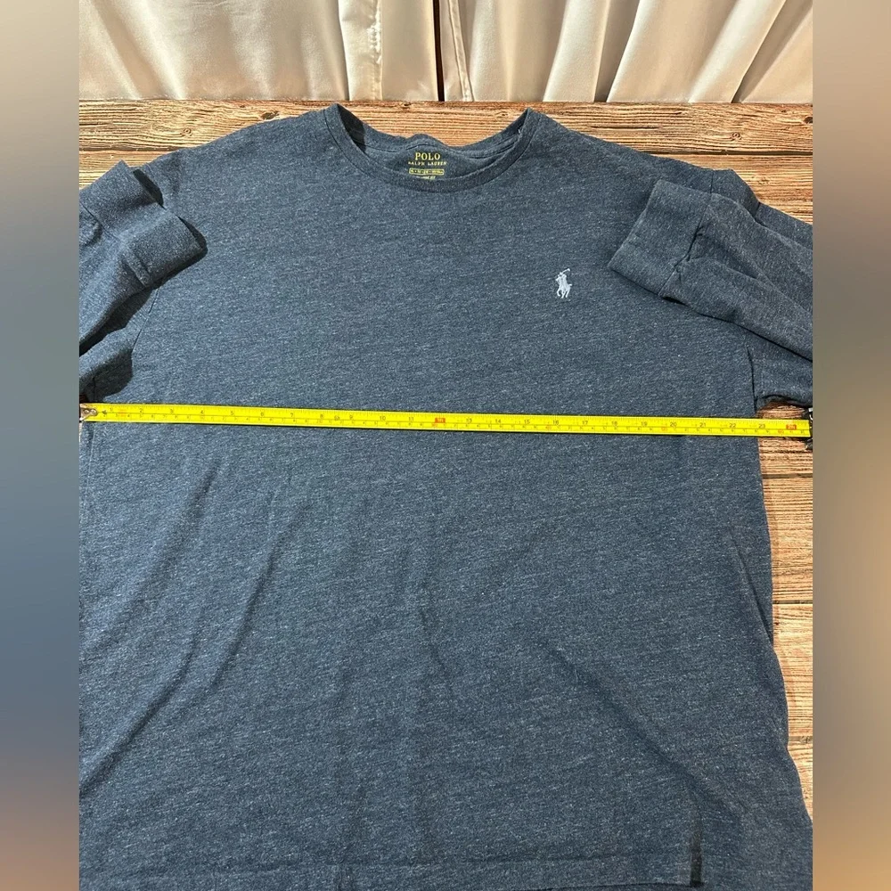 Polo Ralph Lauren Men’s XL Shirt Blue Long Sleeve Pony Classic Fit T-shirt